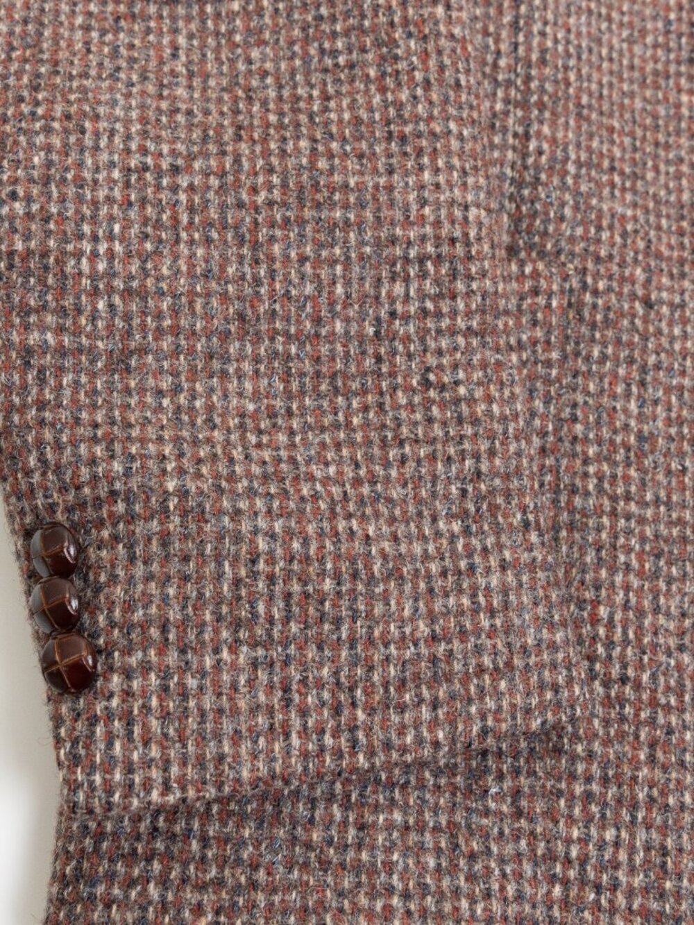 Vintage Harris Tweed Brown Wool Blazer Sport Coat 40R Handwoven Scotland 1970s - Picture 6 of 16